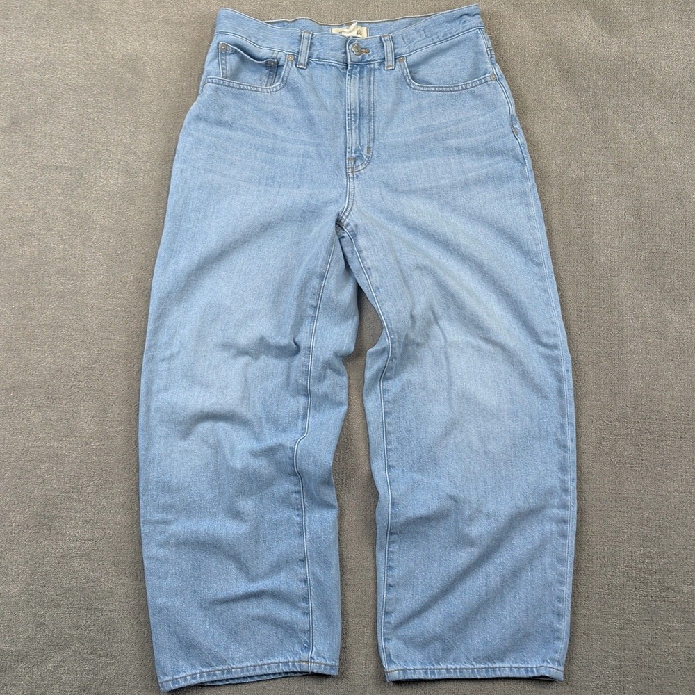 Madewell The Perfect Vintage Wide-Leg Crop Jeans Womens 28 Light Wash DM0963